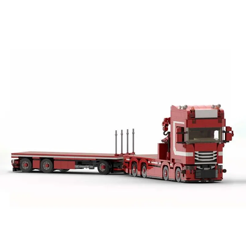 Engineering Vehicle Model Moc Building Brick Modular 620 With Truck Crane Technology Blocks Christmas DIY Toy Construction Gift