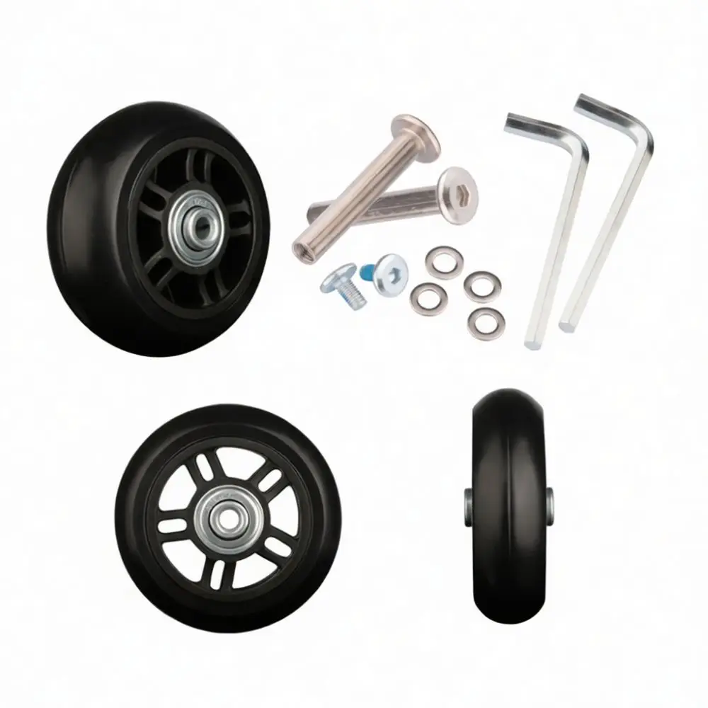 High Quality Luggage Replacement Wheels Rubber Casters Suitcase Repair Accessories Silent Durable Rolling Kit For Traveling Bag