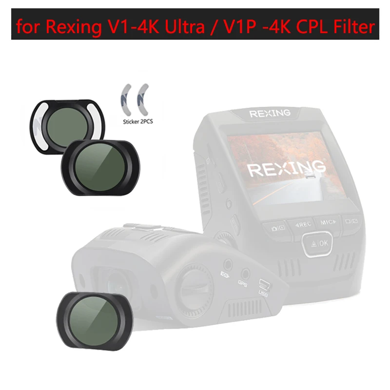 For Rexing V1-4K Ultra / V1P -4K  CPL Filter HD Lens Dust Protection Anti Glare CPL Filte