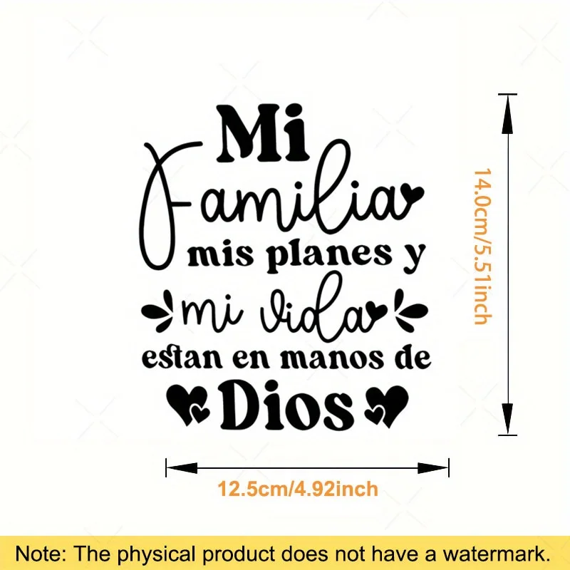 Spanish Bible Verse Mi Familia Mi Vida Vinyl Sticker, Waterproof Durable Decal for Car, Laptop and Water Bottle Decor - view 3
