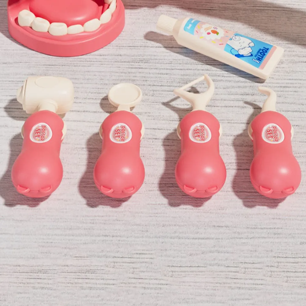 Gioco di ruolo Dottore dentale Giocattoli Spazzolino da denti Fai finta di giocare Simulazione Dentista Set di giocattoli Interazione Cartoon