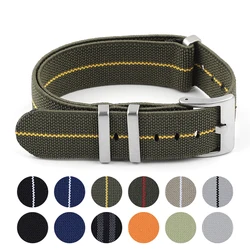 Trendy Brand Nylon Strap Watch Elastic Belt French Troops Parachute Bag Watchband 18mm 20mm 22mm Men Wristwatch