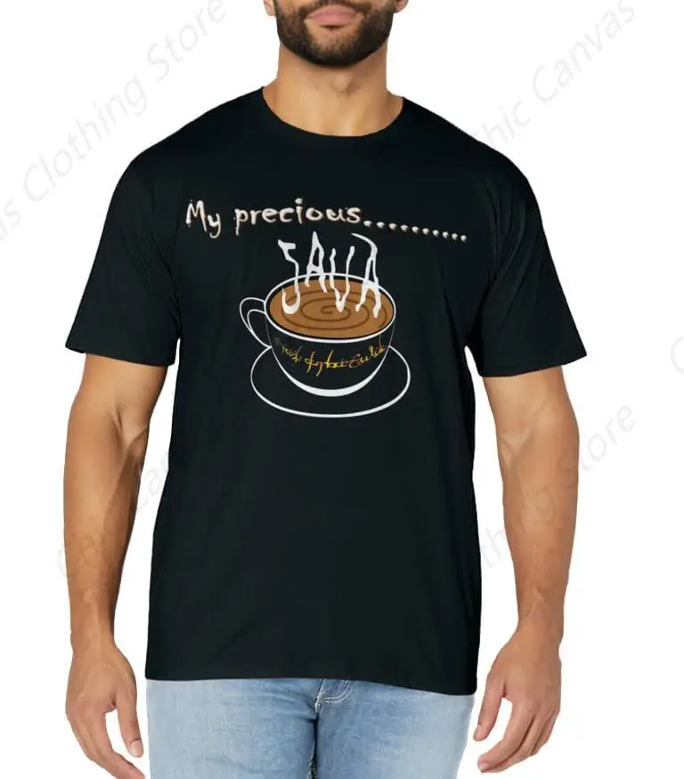 Ladies, I Love Coffee T-Shirts My Precious Coffee Lover Gift Is A Fun Printed Simple Pure Cotton Casual Clothing