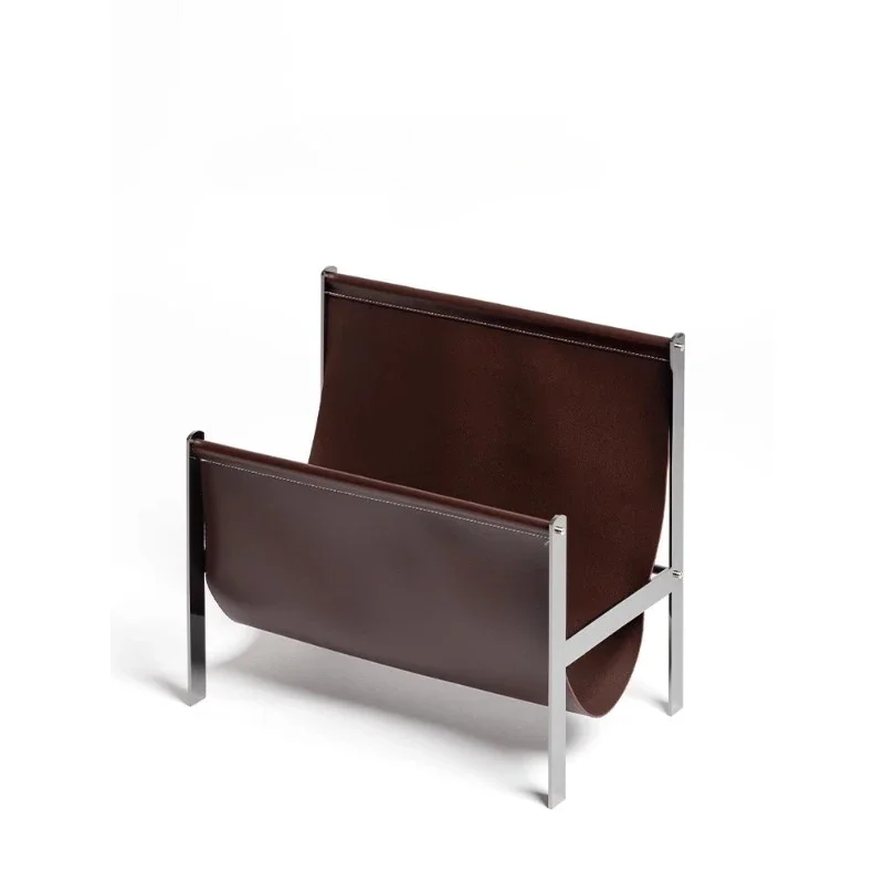 Ebony leather magazine shelf bookshelf bedside shelf throw pillow storage rack