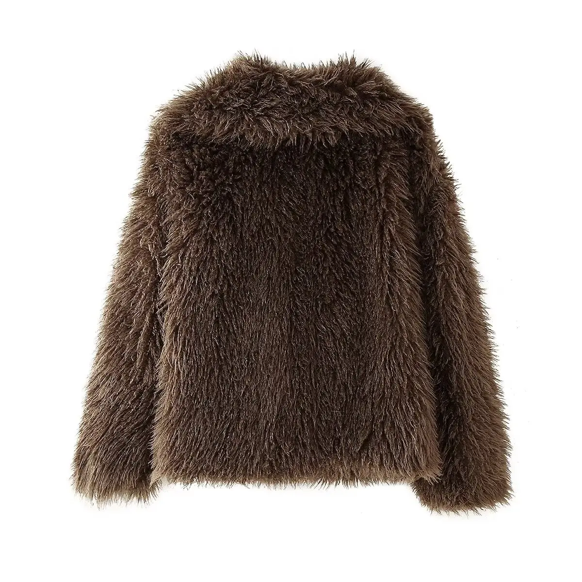 

ZBZA Autumn New Women's Faionable Street Sle Artificial Fur Effect Jaet Versatile Design Sensation Outerwear