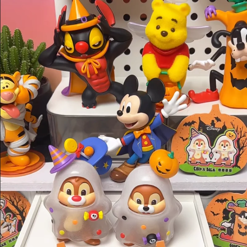 

New Genuine Disney Halloween Fantasy Night Series Trendy Blind Box Toys Anime Mickey Stitch Figures Collectible Mystery Box Gift