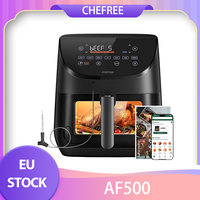 CHEFREE AF500 1700W 6.5L Air Fryer, with Smart Probe Thermometer, 8-in-1 Cooking Modes, Rapid 230℃ Heating, Shake Reminder