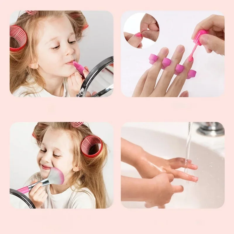 Cosmetici per trucco per bambini Scatola da gioco Trucco per principessa Giocattolo per ragazza Set da gioco Rossetto Ombretto Sicurezza Non tossico