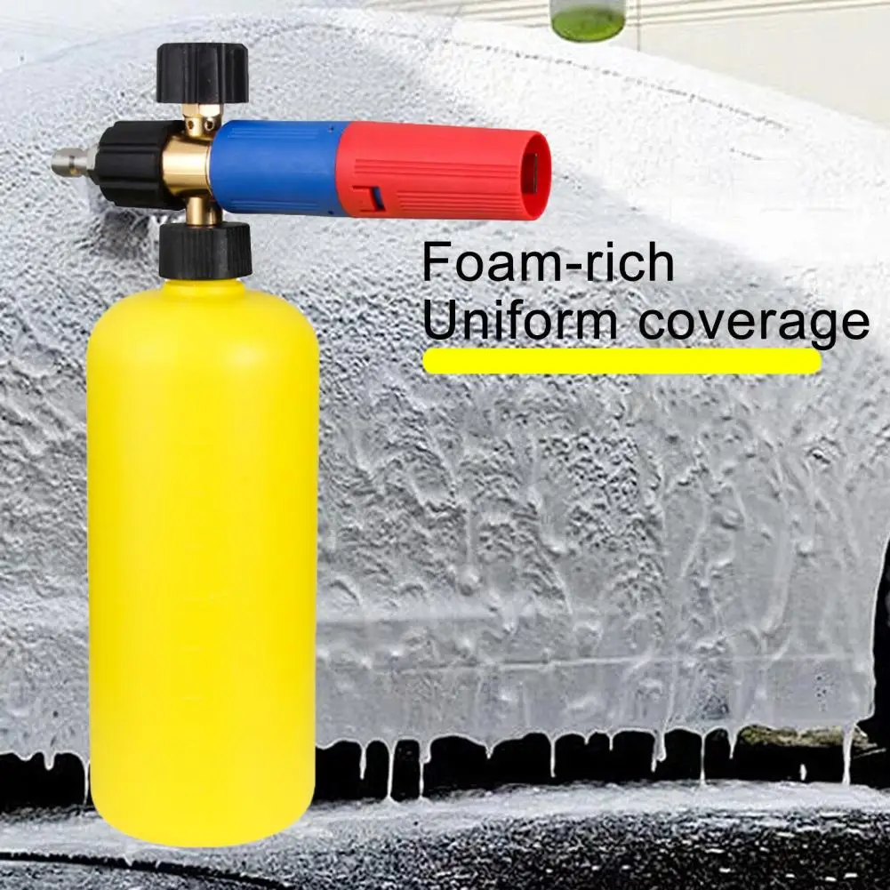 Car Wash Foam Sprayer High Pressure 1/4-inch Quick Connector Adjustable 1000ML Auto Washing Soap Snow Foam Pot Cleaning Tools