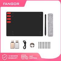 FANGOR Drawing Tablet Graphic 8192Levels Pressure Drawing pad Ultralight Art Creation Sketch Battery-free Stylus with 8 Pen Nibs
