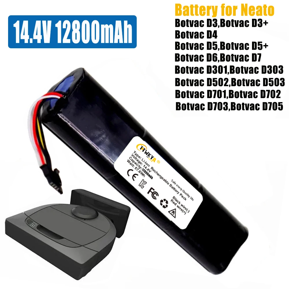 

Replacement Battery for Neato Botvac Connected,D3,D3+,D4,D5,D5+,D6, D7 Robotic Vacuum Cleaners,Part Number: 945-0225/205-0011