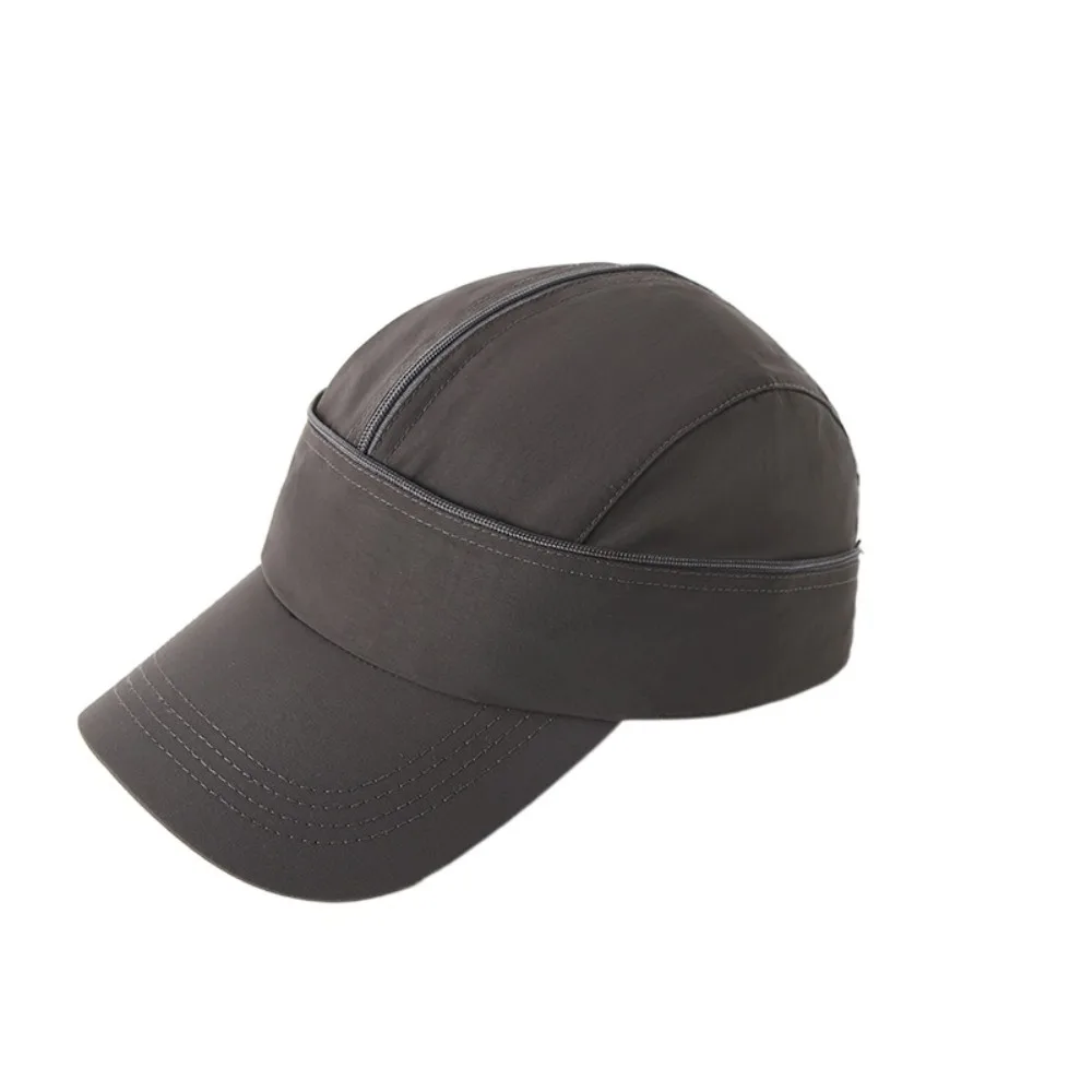 

Breathable Solid Color Sunscreen Baseball Hat Removable Quick Dry Women Sun Hat Sunshade Ponytail Hat Empty Top Hat Running