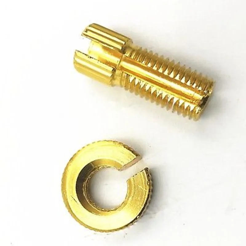 Gold Motorcycle M10 10mm Clutch Lever Cable Adjuster Kit Bolt Lock Nut for Honda Kawasaki Suzuki Yamaha Ninja YZ