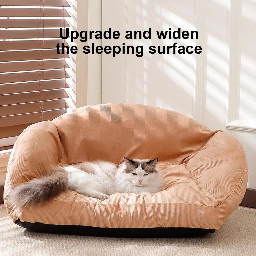 Cotton Filling Pet Couch with Removable Washable Cover Pet Bed Anti-slip Bottom Pet Sofa Bed for Cats Small Medium Dogs