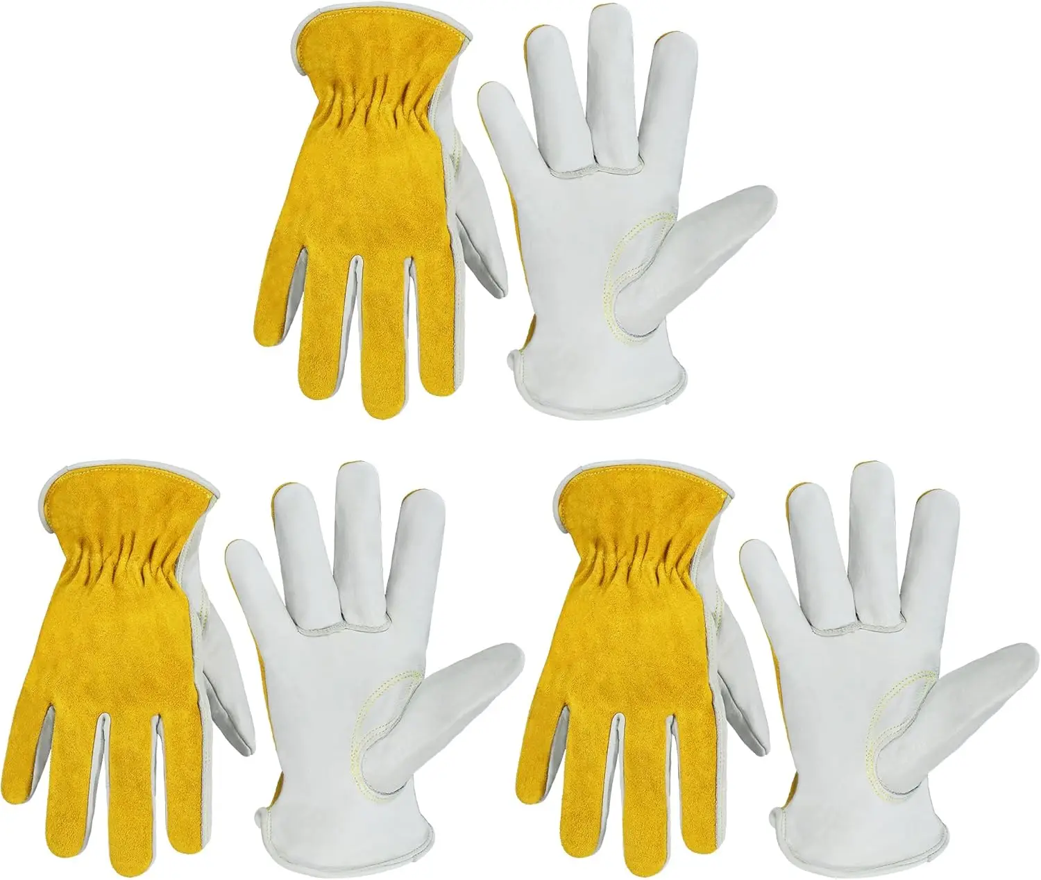 

Мужские кожаные садовые перчатки, рабочие перчатки для механики, строительства и вождения