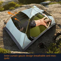 Tenda forniture per esterni tenda da campeggio per due persone Picnic Heavy Rainstorm Prevention attrezzatura da alpinismo da campeggio professionale