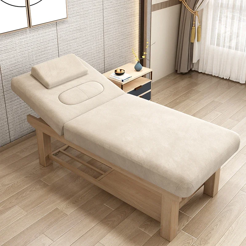 

Wooden Speciality Lash Massage Bed Tattoo Face Knead Lounge Massage Table Ear Cleaning Comfort Lettino Estetista Salon Furniture