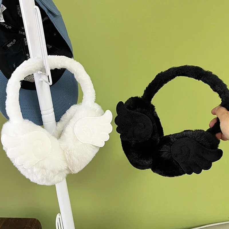 Y2K Angel Wing Morbido Peluche Orecchio Mantieni Più Caldo Paraorecchie Invernali Per Le Donne Esterno Paraorecchie Protezione Copri Orecchio