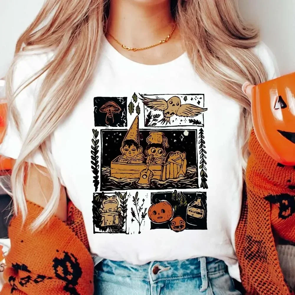 Maglietta di Halloween stampata modello di zucca abbigliamento per cartoni animati t-shirt estiva da donna a maniche corte o-collo Casual t-shirt Top