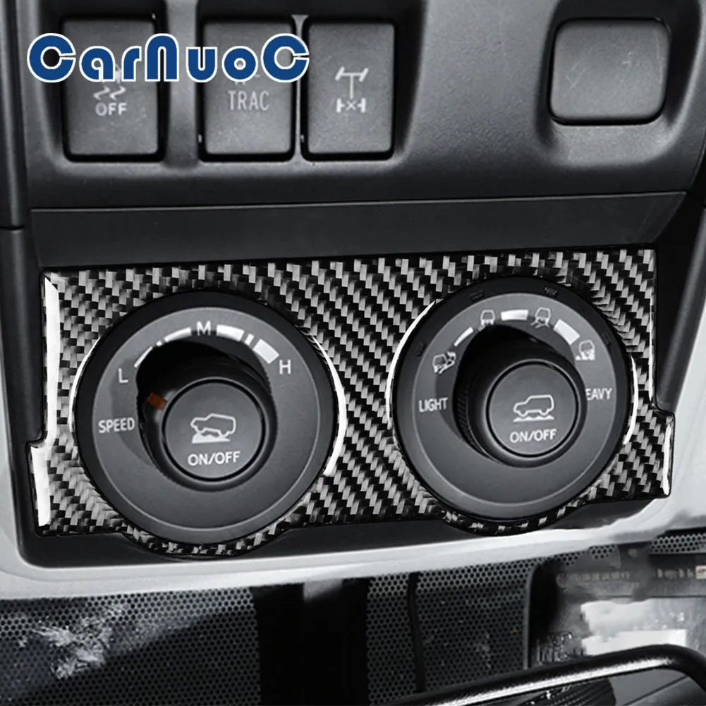 

Carbon Fiber Stickers For Toyota Supercar 4runner 2010-2020 Car Interior Accessories 4WD Switch Panel Decorative Cover Trim