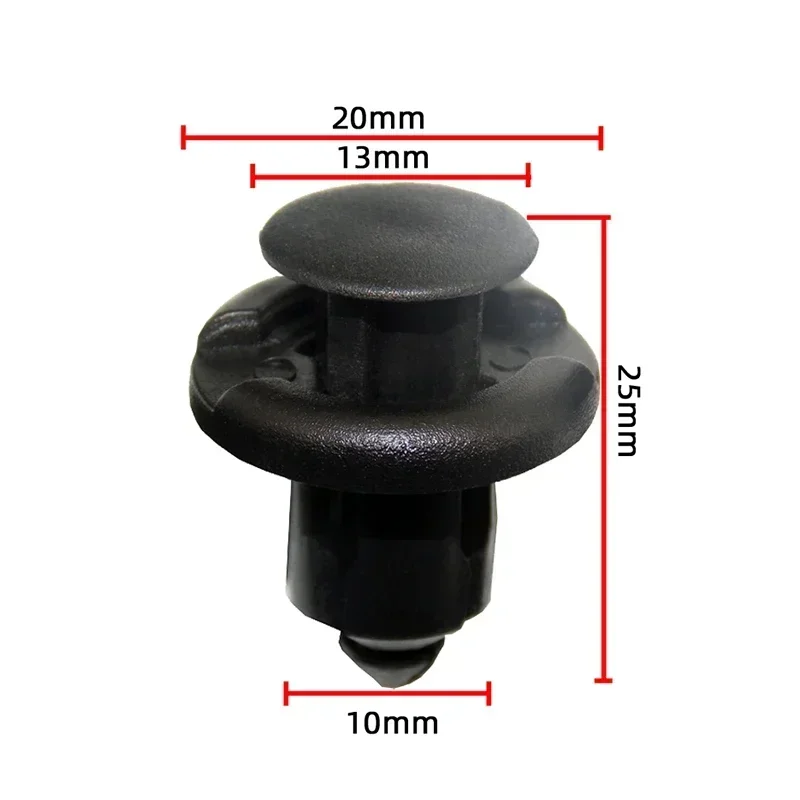 10 / 20PCS 10mm Hole Car Bumper /Fender Plastic Push Rivets Fastener Clips for Honda Black Car Styling for Honda