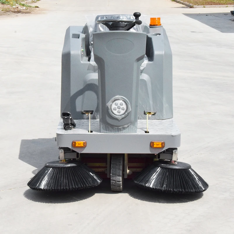 Customized New Ride-On Burnishing Floor Sweeper Machine Battery Powered 1280mm Sweep Width Self-Propelled For Logistics Park Ind