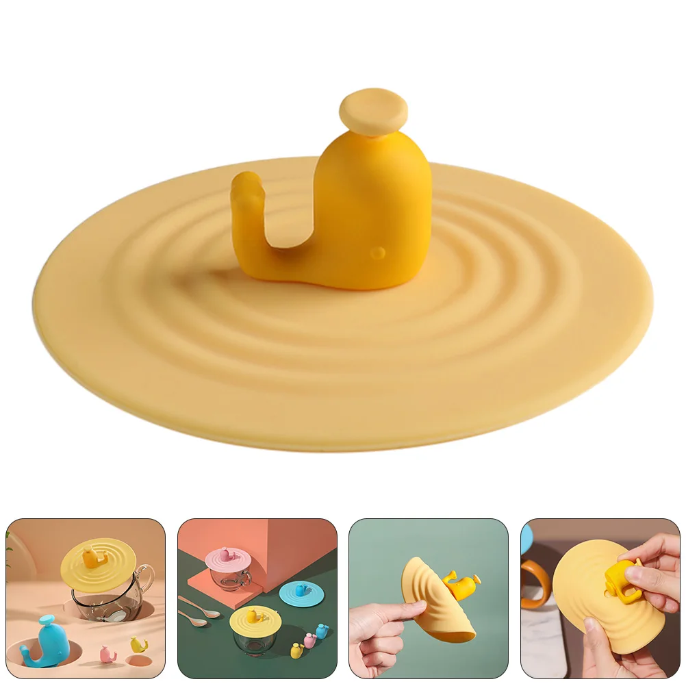 

Silicone Cup Lid Taste Coffee Tumbler Tea Travel Mug Cover Portable Hand-held Leak Proof Cap Lids