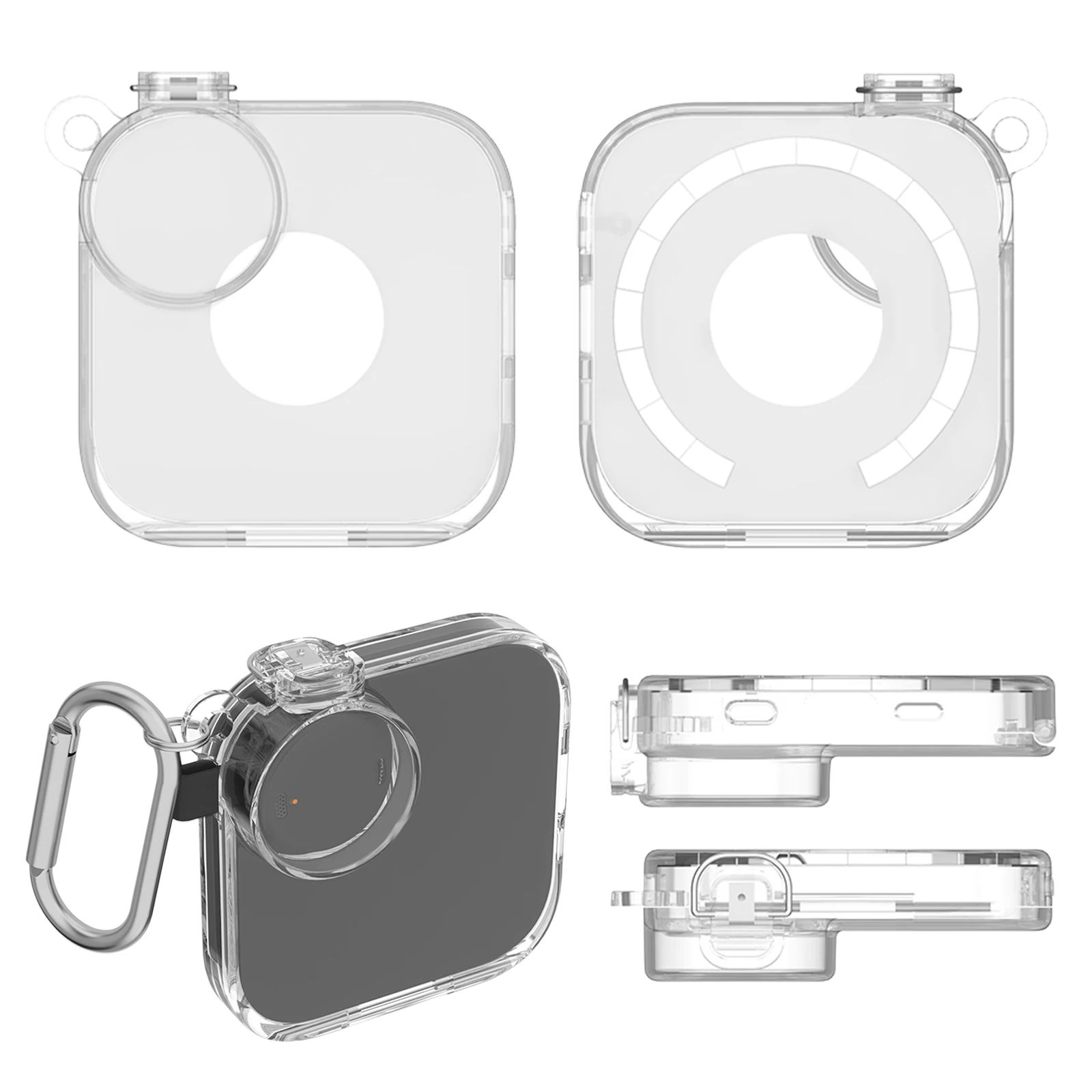 Transparent Cover For Anker Soundcore Work Voice Recorder Protective Case Shell Voice Recorder Recorder Case with Carabiner view 2