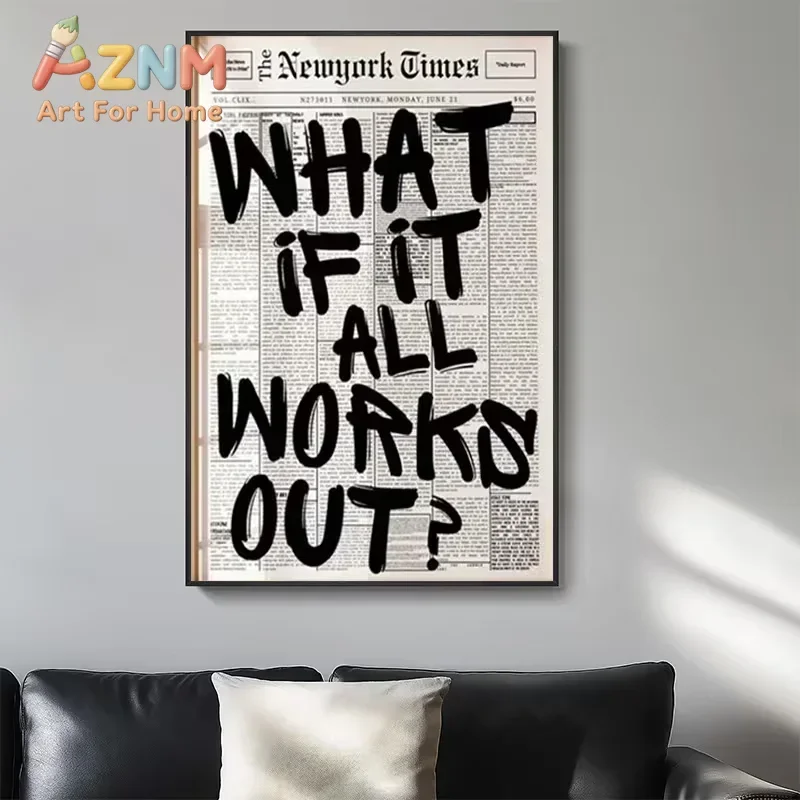 [2D Flat] Modern Minimalist Newspaper Wall Art - 