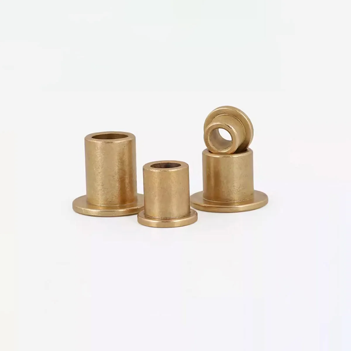Beicai Inner Diameter 1-30mm Powder Metallurgy Oil Bearing With Step Shoulder Flange /flange Bushing Flanged Copper Sleeve