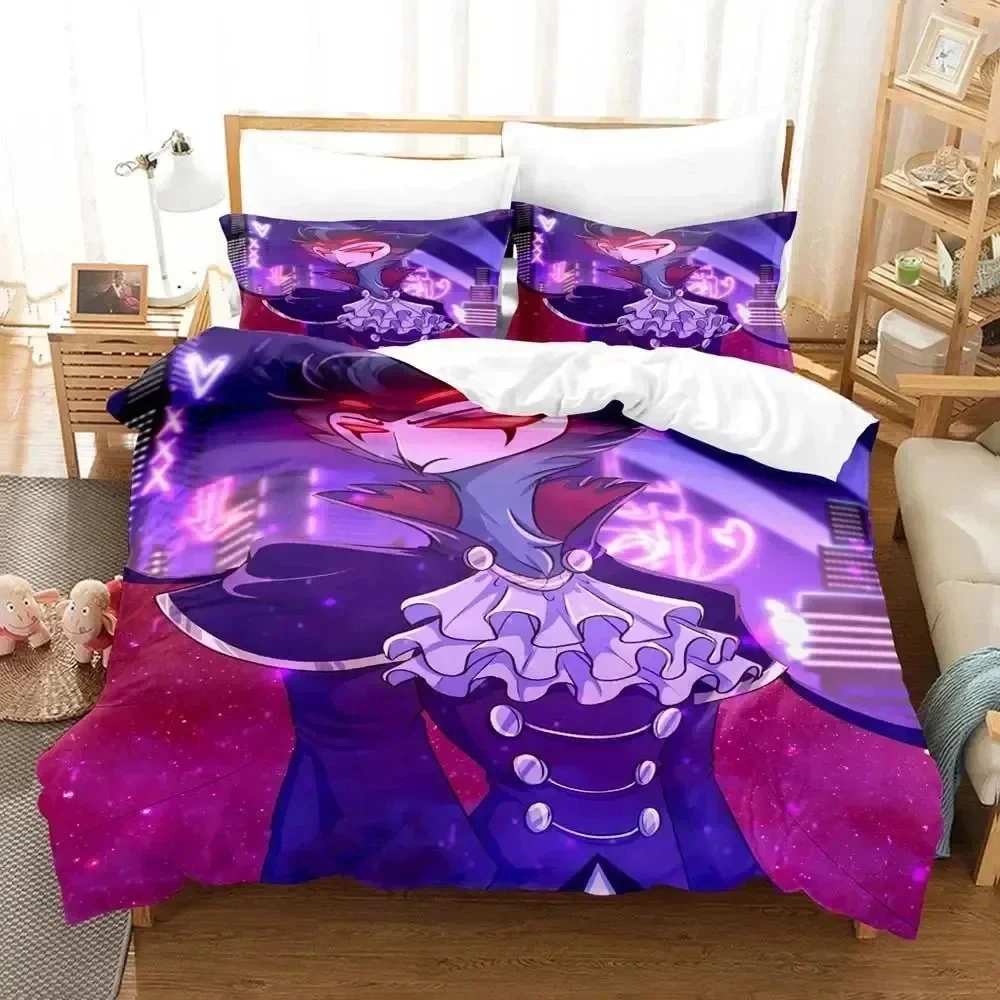 

Anime Stolas Helluva Hazbin Hotels Boss Bedding Set Printed With Pillowcase Bed Duvet Cover Soft Queen King Size Bedclothes Home