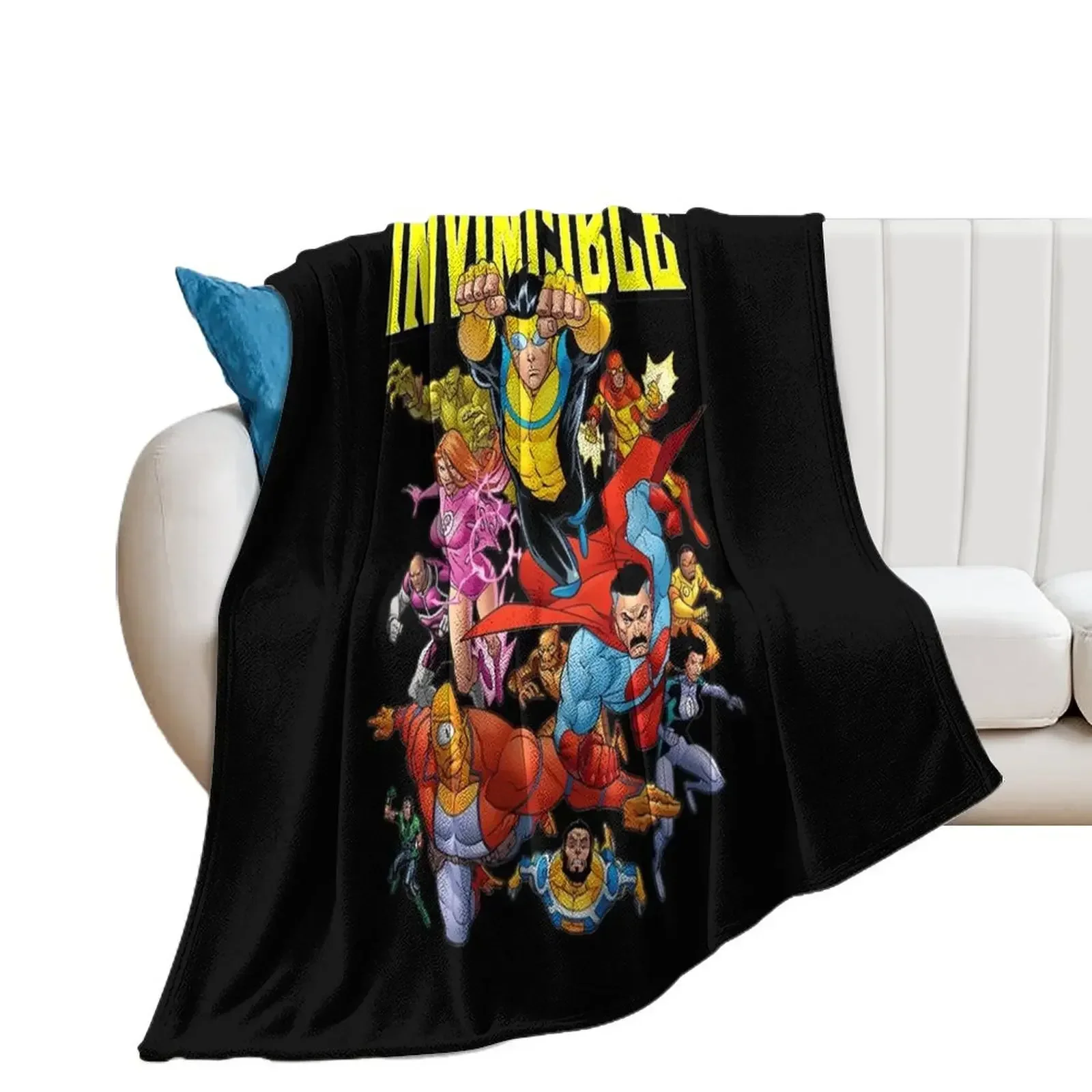 

Invincible Invincible Cartoon Throw Blanket Retros Flannels Comforter Blankets Sofas Of Decoration Blankets