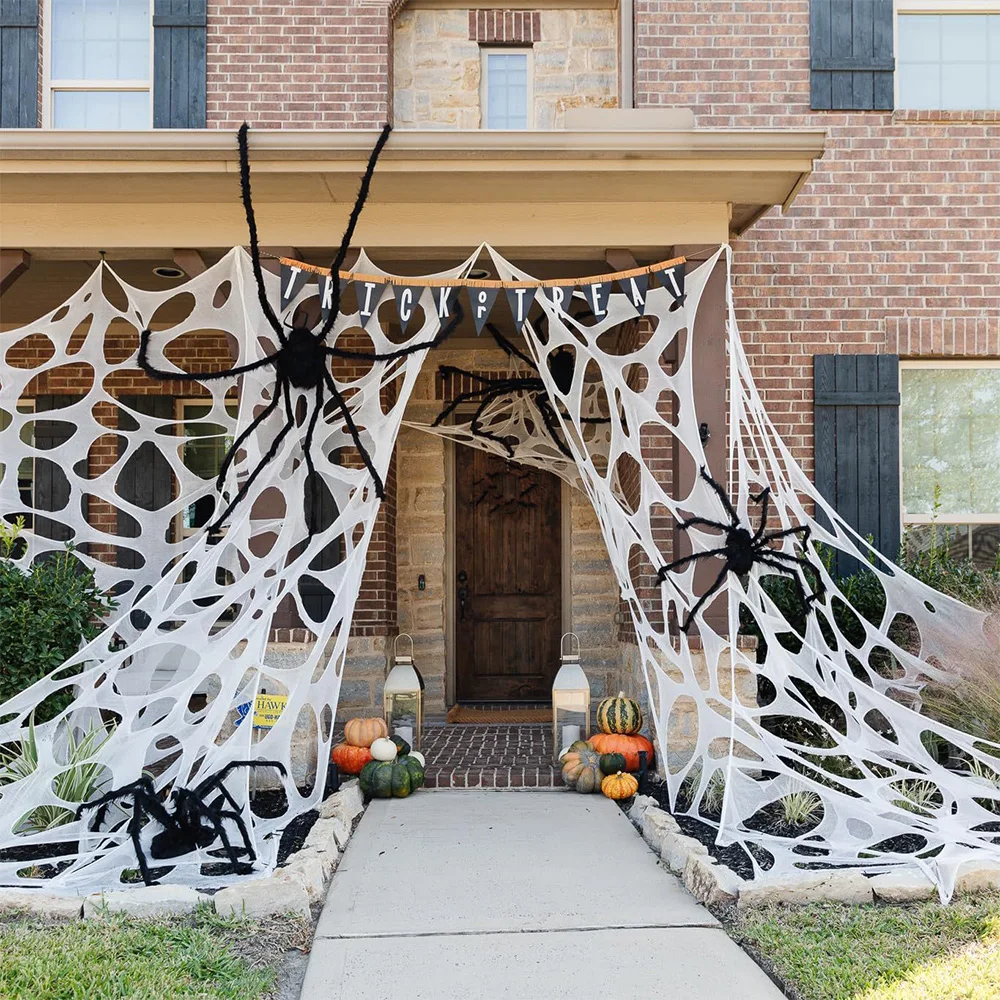 Halloween Decoration Spider Web Gauze Stretch Fabric Spider Web Gauze Atmosphere Decoration Rag Secret Room