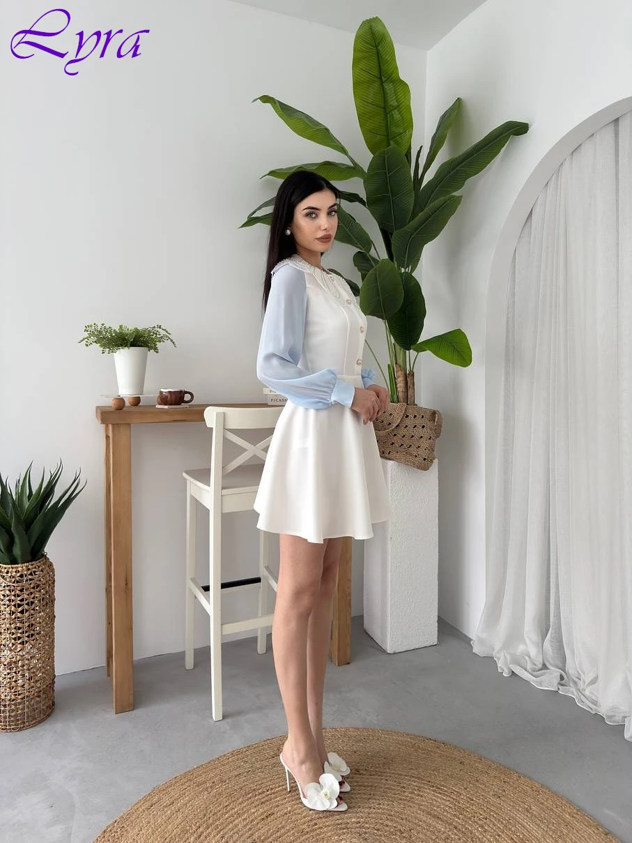 맞춤형 A라인 크루넥 우아한 분위기의 이브닝 드레스 패션 고급 셀럽 가운 섬세한 클래식 파티 드레스