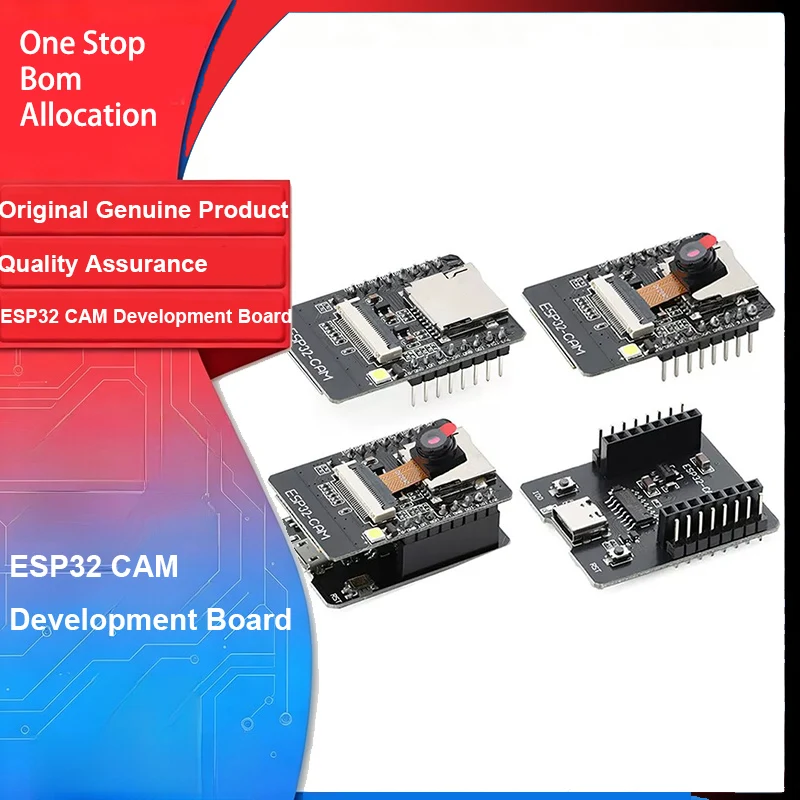 ESP32‑CAM Development Board Equipped with OV3660/OV2640/GC2145 Camera Module Wi‑Fi & Bluetooth Wireless Communication Test Base