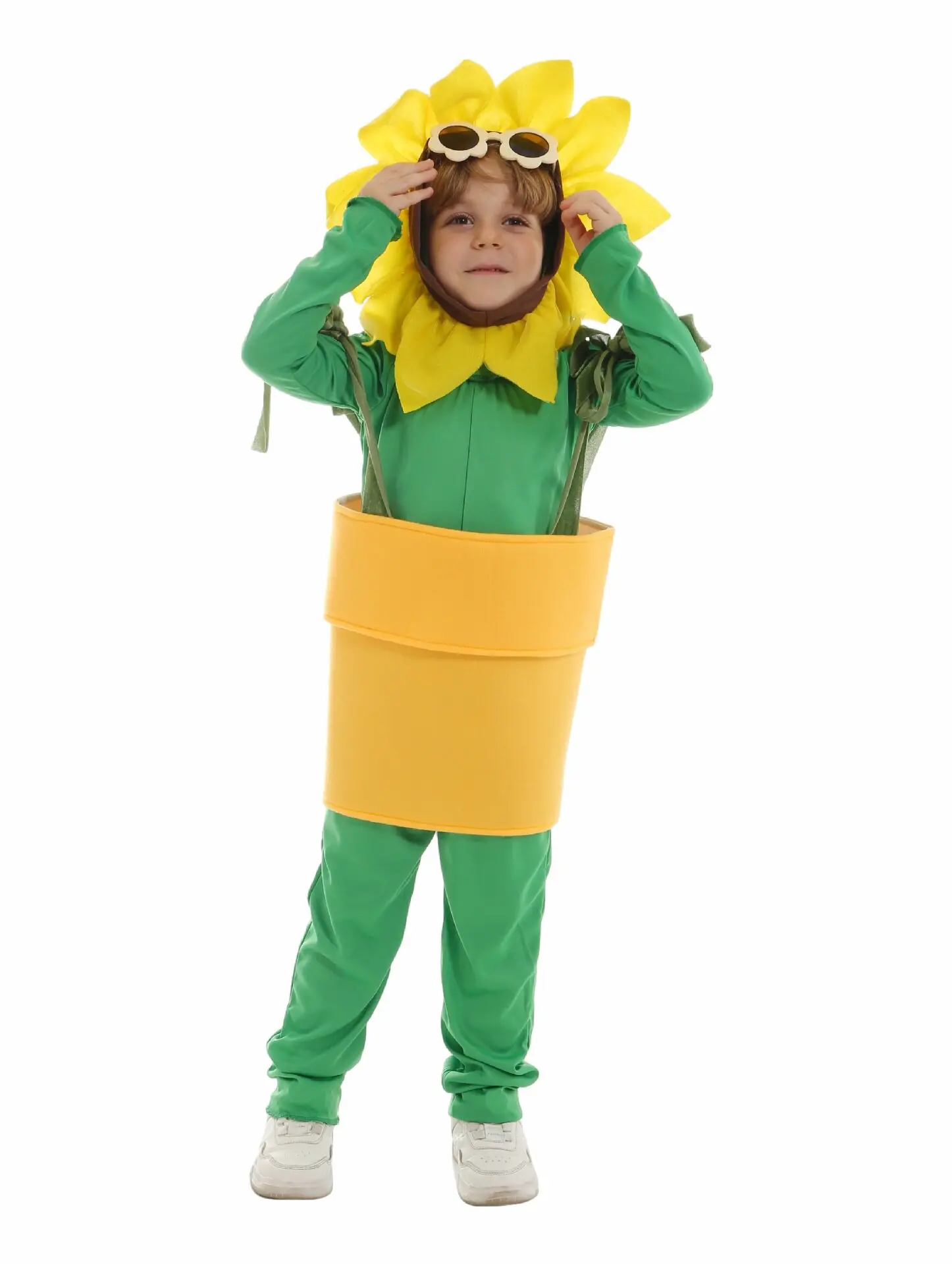 3-10 Years Old Flower/Plant/Animal Cosplay Costume Set Sunflower Rose Tree Rabbit Caterpillar Outfit for Halloween Carnival - view 6
