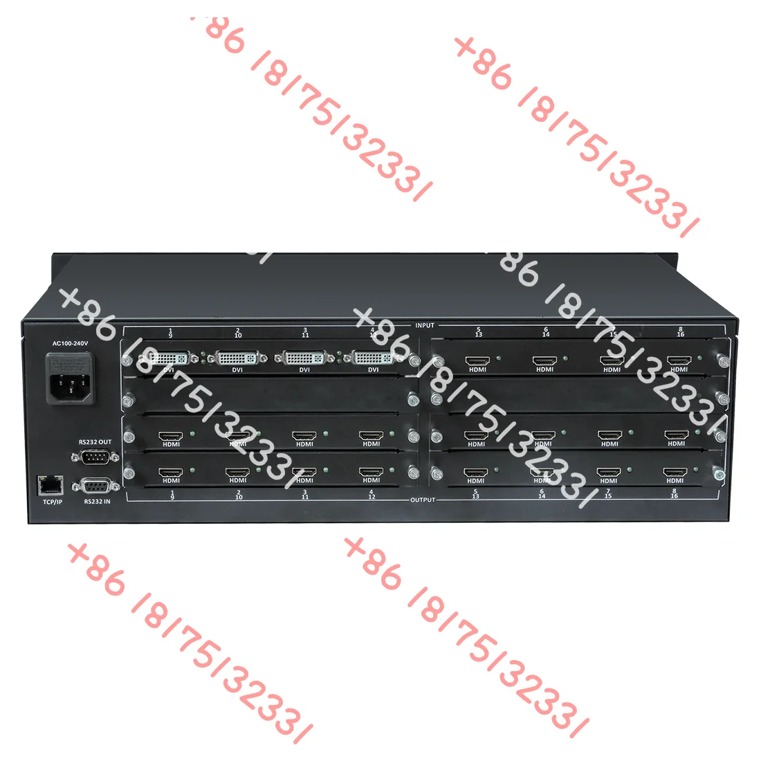 8 Input 16 Output DVI HDM I HD Matrix Plug-in Video Wall Controller Matrix Switcher 4k30