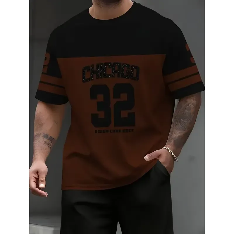 3D Digital Print Men Chicago No 32 T Shirt 2026 Soft Breathable Polyester Crew Neck Casual Sports Fan Tee Outdoor Activity