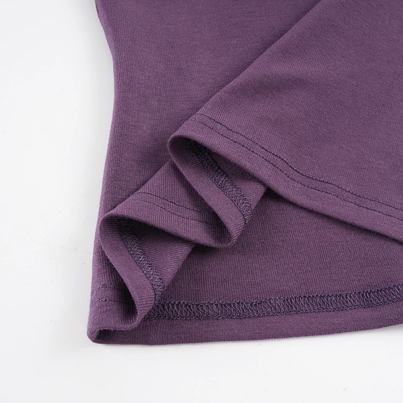 SUCHCUTE Y2K All-Match Basic Damen-Top, sexy, tiefer V-Ausschnitt, 3/4-Ärmel, einfarbig, schmal geschnitten, kurz geschnittenes Casual-Outfit-T-Shirt im Grunge-Stil. – Detail 8