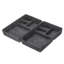 Felt Drawer Organizer 2 Pack 4 Compartments Desk Drawers Organizer Tray for Cosmetic Makeup Office Supplies Dark Gray Light Blue - AliExpress 15
