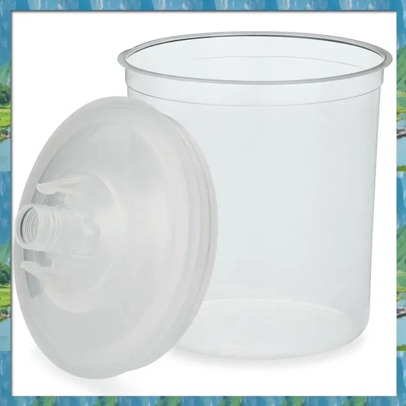 Cangkir Pencampur Cat Otomotif Baru dan Kit Liner Cangkir Cat Sekali Pakai Tutup Filter Cat Otomotif dan Adaptor 10 Pak B D