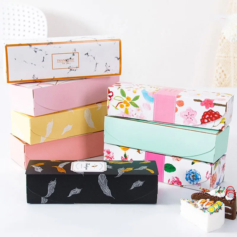 

20Pcs Colored Baking Packaging Paper Box DIY Egg Yolk Cookies Pastry Chocolate Wrapping Boxes Bakery Party Decoration Supplies