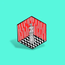 Twin peaks Venus Art Statue Enamel pin Hexagon Brooch Custom Alloy Badge Backpack Lapel Pins Fashion Art Jewelry for Women Gift
