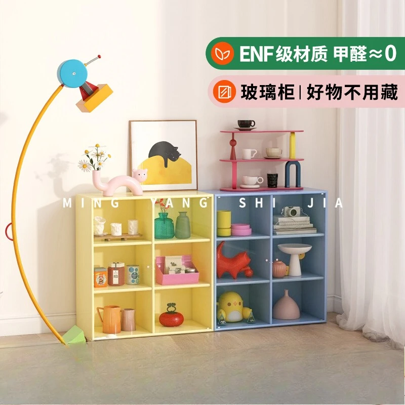 

Modern simple dining side cabinet integrated against the wall cream wind solid wood bucket cabinet storage cabinet medieval smal