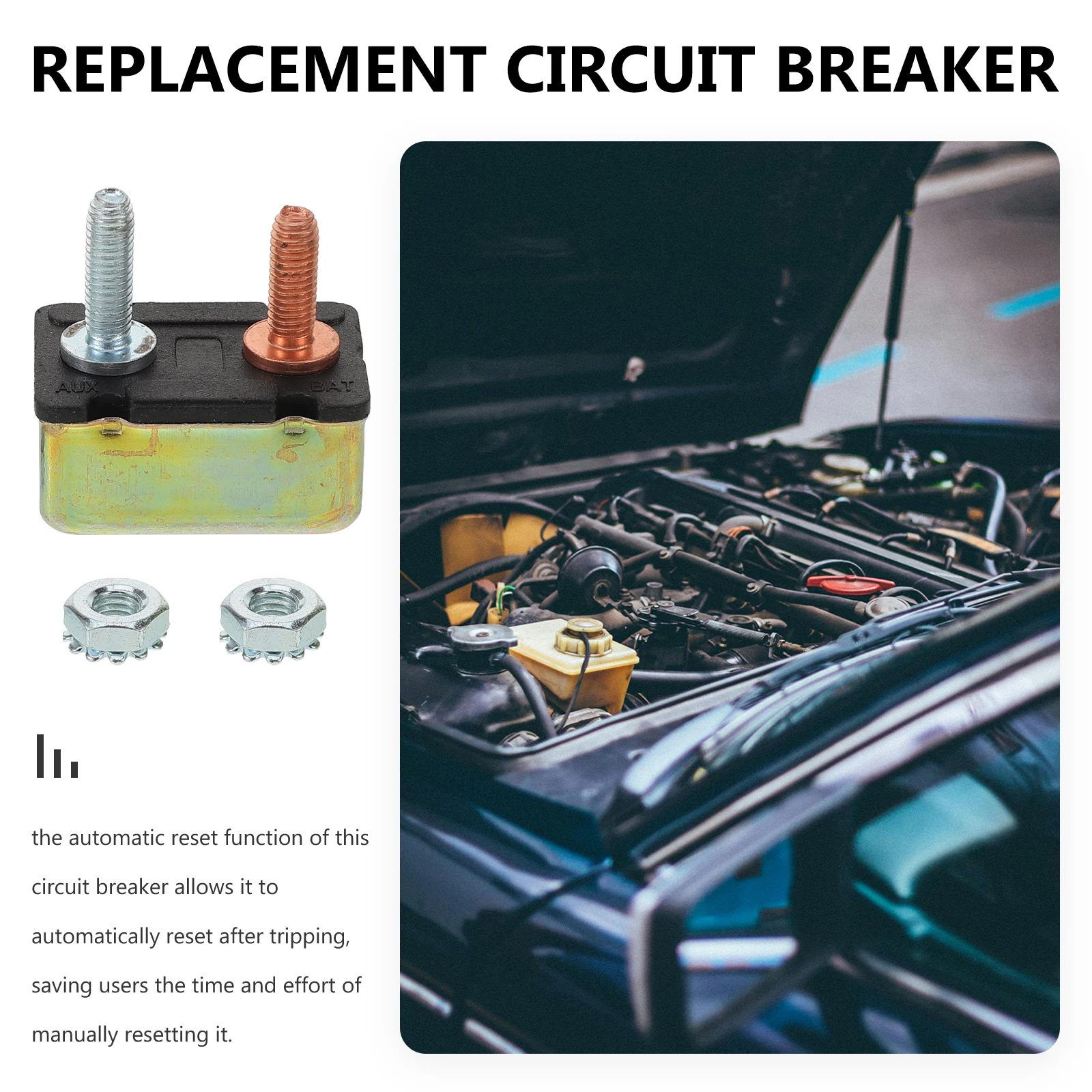 

Auto Reset Circuit Breaker 12V 24V 25A Replacement Marine Automotive Boat Rv Compact Metal Breaker For Car Electrical System