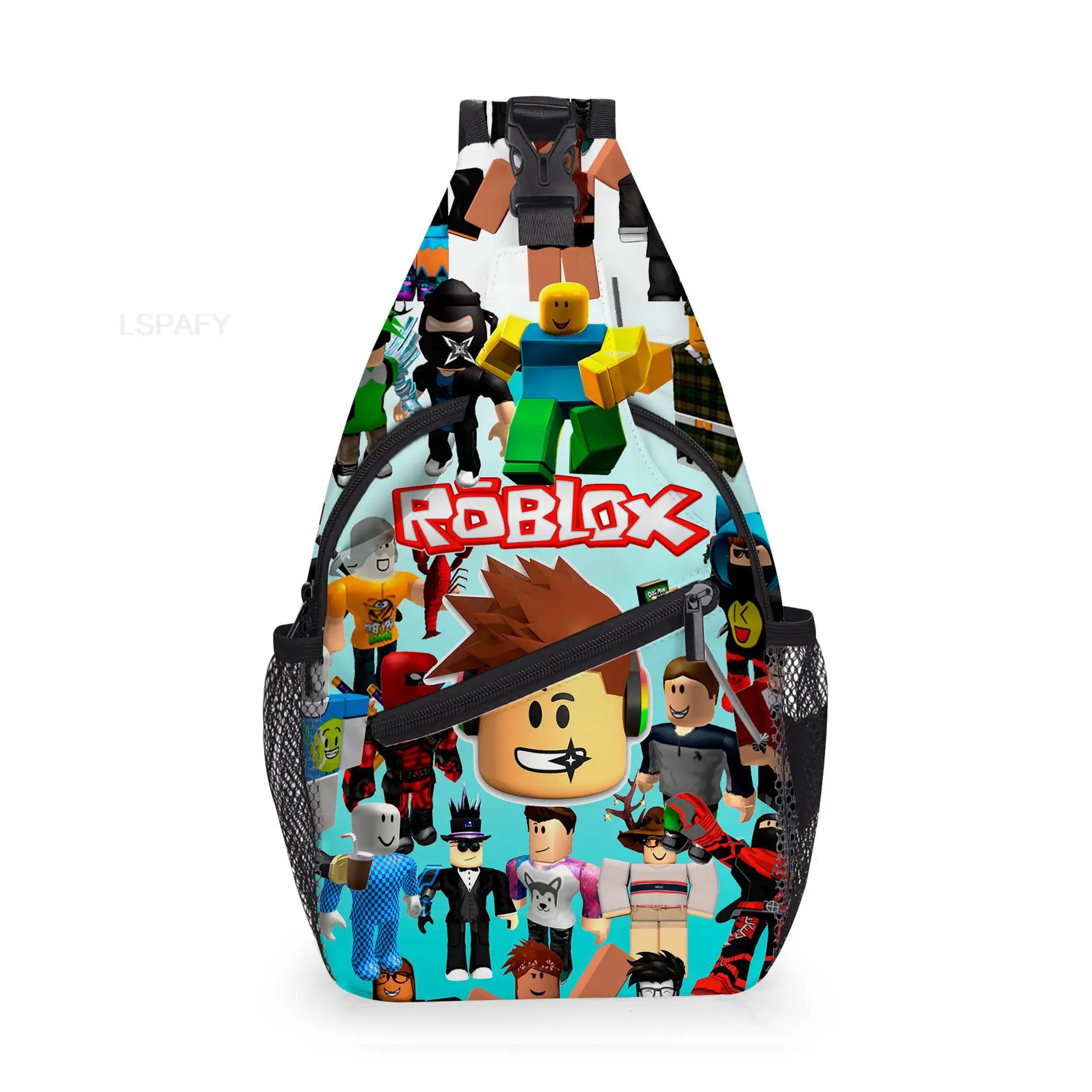 Cartoon ROBLOX Sling Chest Crossbody Bag For Boys Girls Casual Shoulder Backpack for Travel Cycling