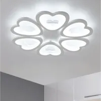 6 Heads New Design Acrylic Modern Led Ceiling Lights Lampe Plafond Avize Indoor 4 Shapes 100-240V