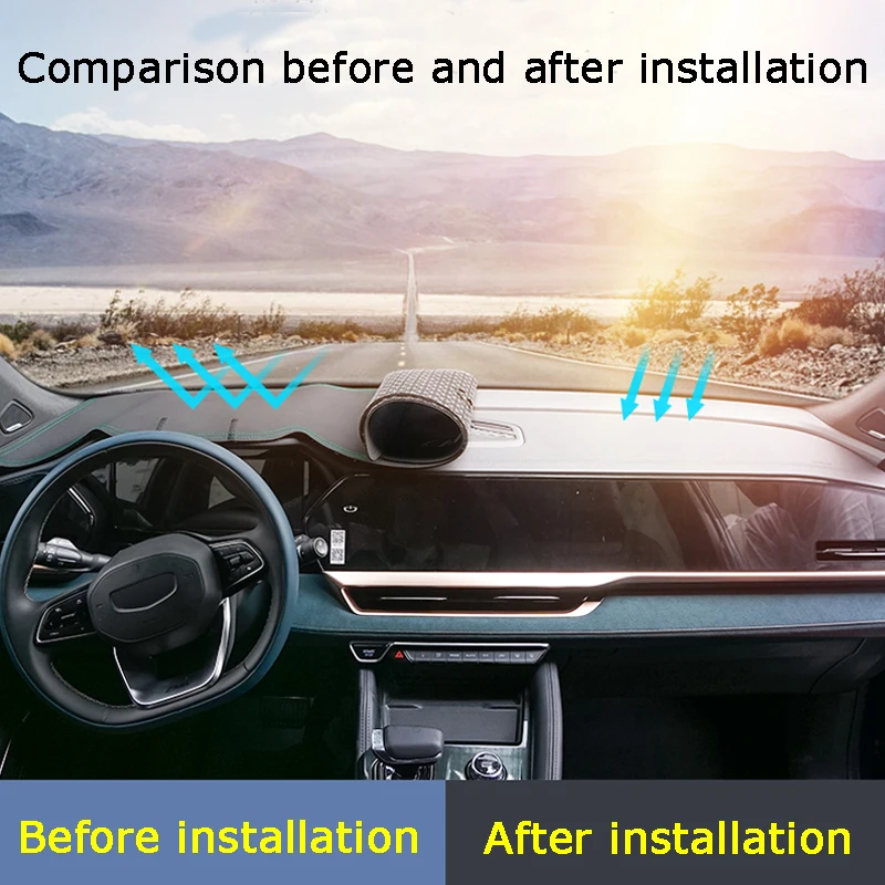For Geely Monjaro Xingyue L 2022 2023 Car Styling Dash Mat Dashmat Dashboard Cover Sun Shade Dash Board Cover Carpet Accessories