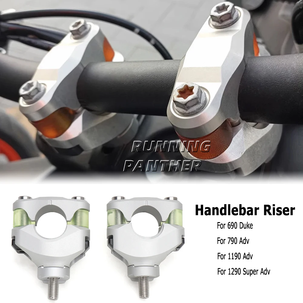 

28mm Handlebar Risers Mounting Bar Adjustable Cushioning and Shock Absorption For 690 Duke 790 Adv 1190 ADV 1290 Super Adventure