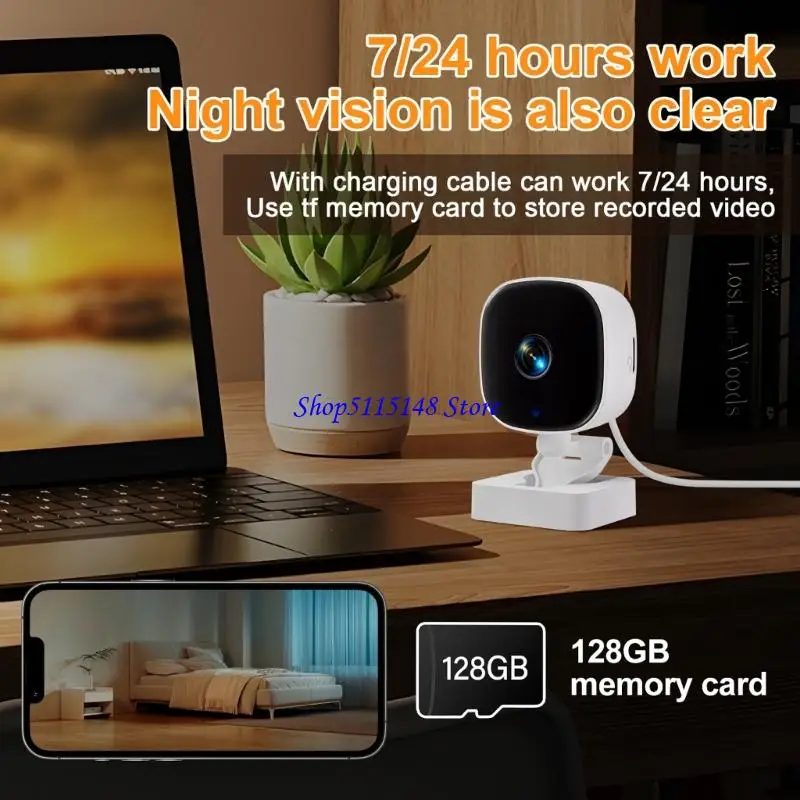 F3MA خلف كاميرا أمان Crystal Lucid 2K ، كاميرات مراقبة لاسلكية لأمن المنزل الداخلي ، كاميرات المراقبة المنزلية ، اللون